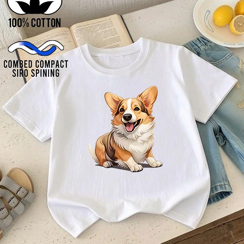 Happy Corgi Cartoon Print