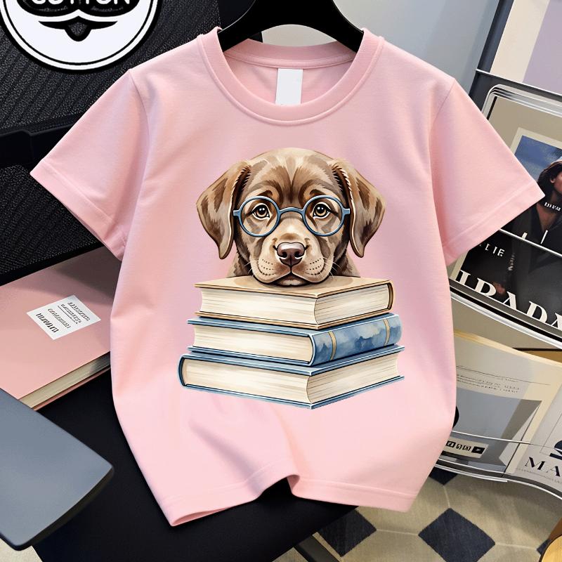 Cute Dog Wearing Glasses On Books