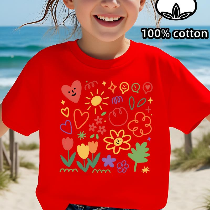Colorful Hearts Flowers Sun And Smiles