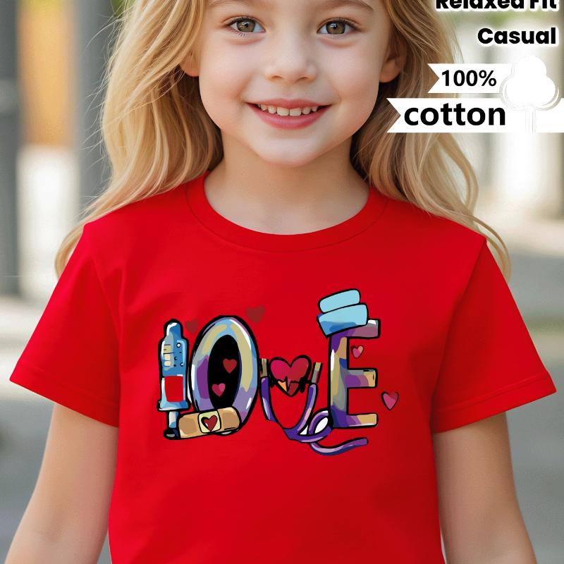Love Medical Care Heart Stethoscope Syringe Bandage