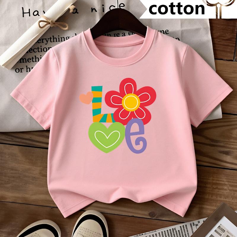 Colorful Love Flower Heart Design Print