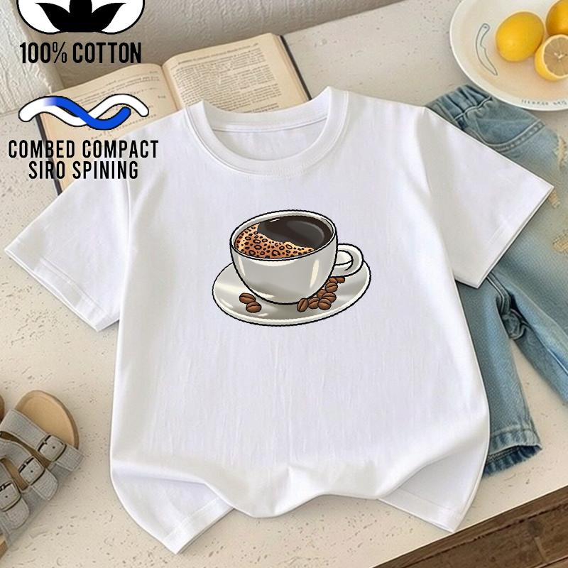 Coffee Cup Beans Pattern Print Design