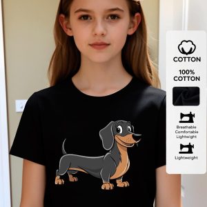 Cute Dachshund Dog Cartoon