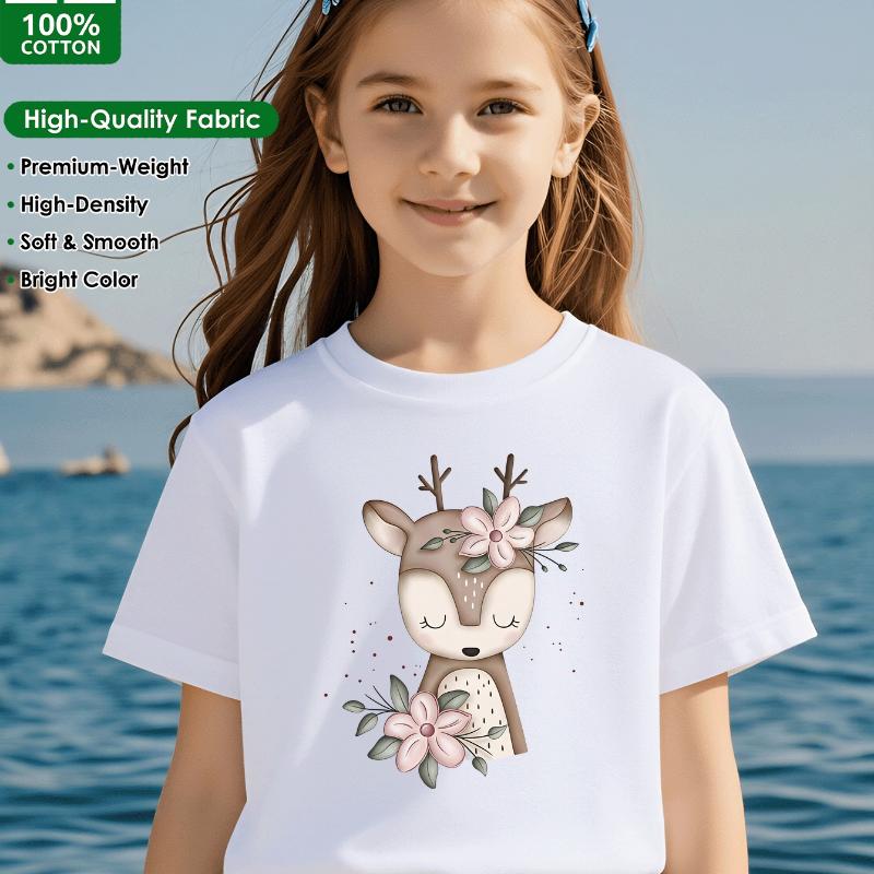 Cute Deer With Flowers