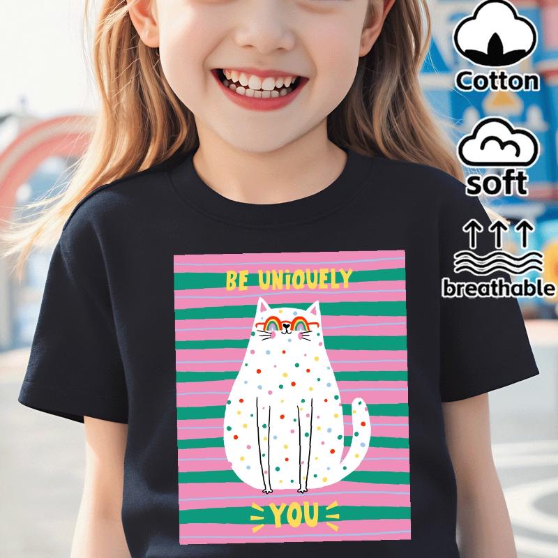 Be Uniquely You Cat Rainbow Glasses Polka Dots