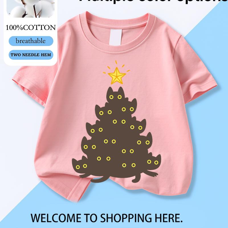 Black Cats Form Christmas Tree Shape