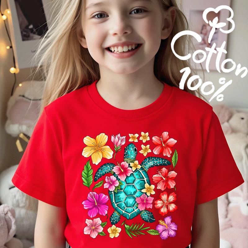 Tropical Turtle Hibiscus Flowers Ocean Art