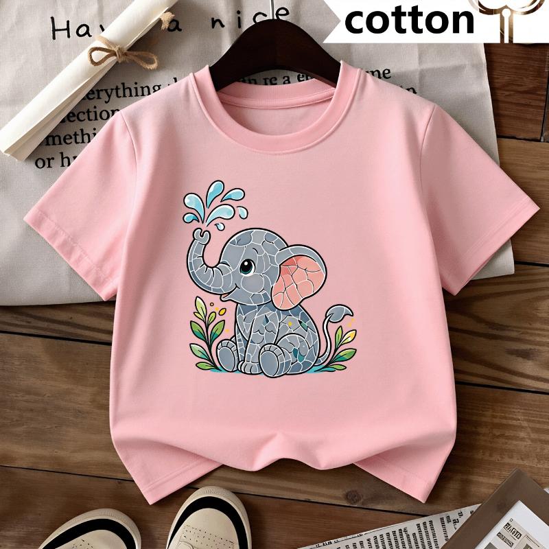 Elephant Floral Water Splash Pattern