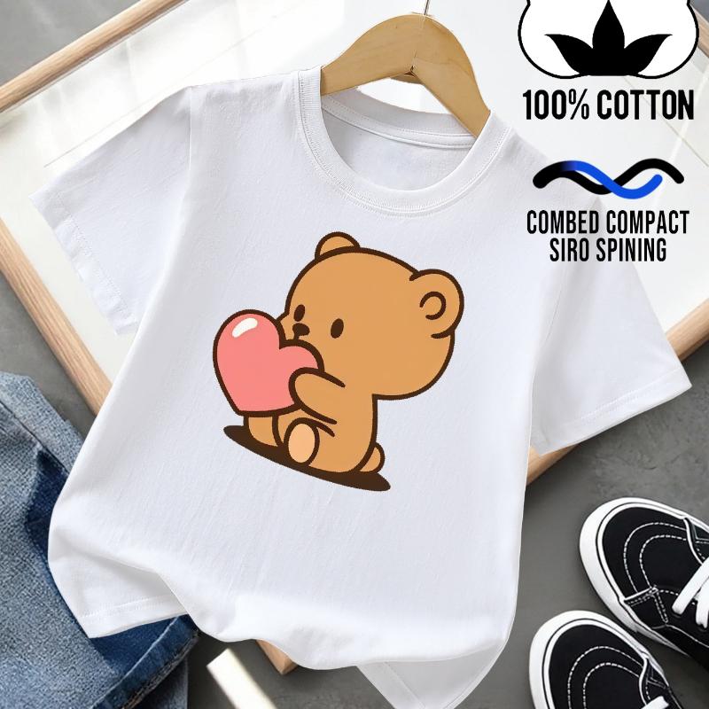 Cute Bear Holding Pink Heart