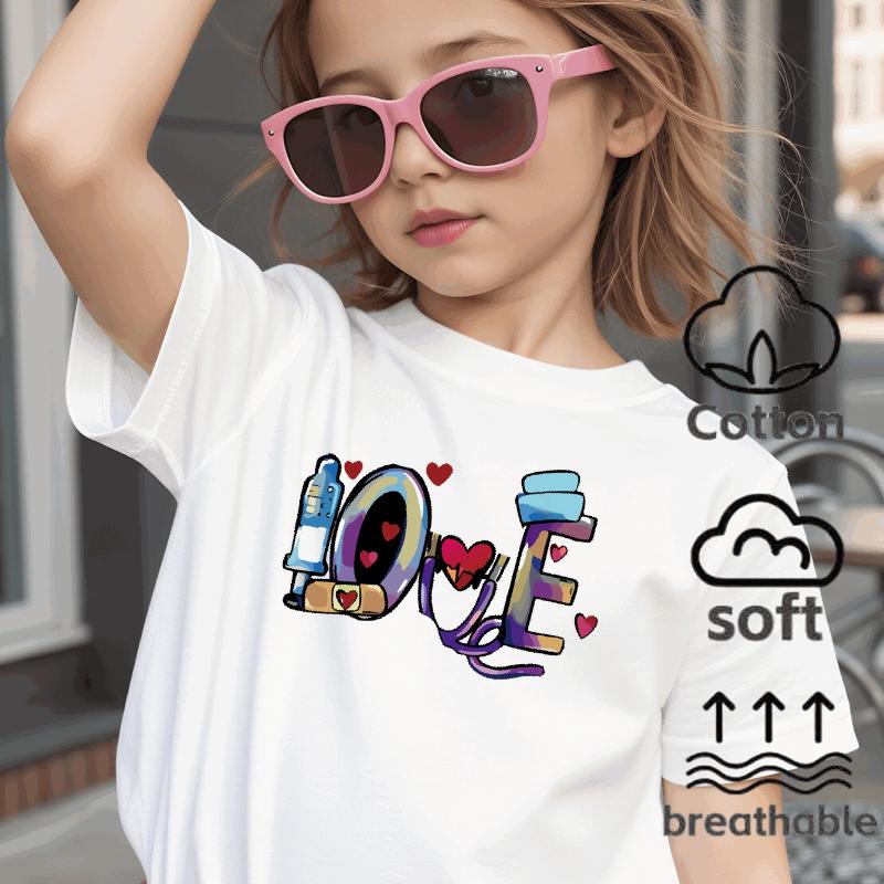 Love Medical Care Heart Stethoscope Syringe Bandage