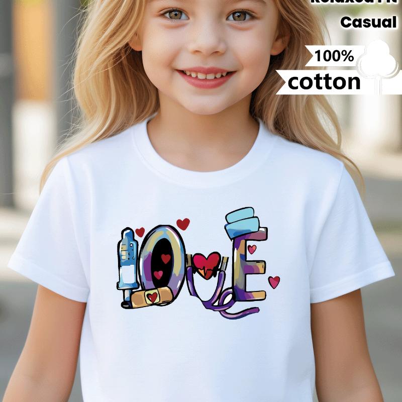 Love Medical Care Heart Stethoscope Syringe Bandage