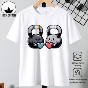 Cute Kettlebell Holding Heart Pattern