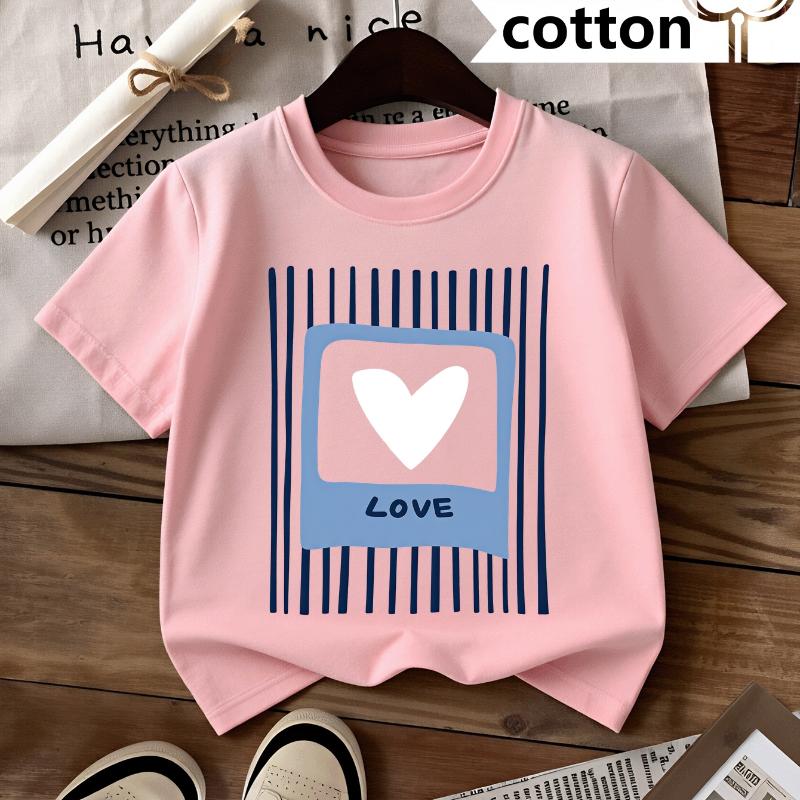 Red Heart Love On Striped Background