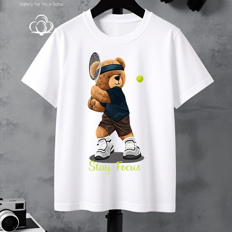 Teddy Bear Playing Tennis Sport