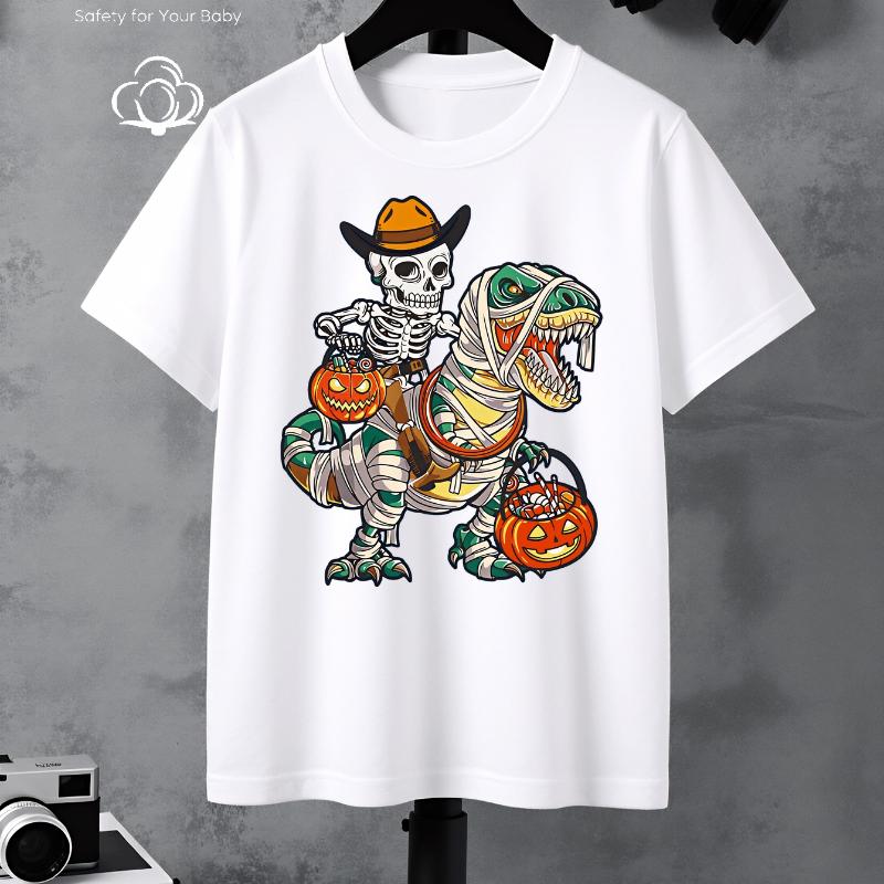 Skeleton Cowboy Riding Mummy Dinosaur