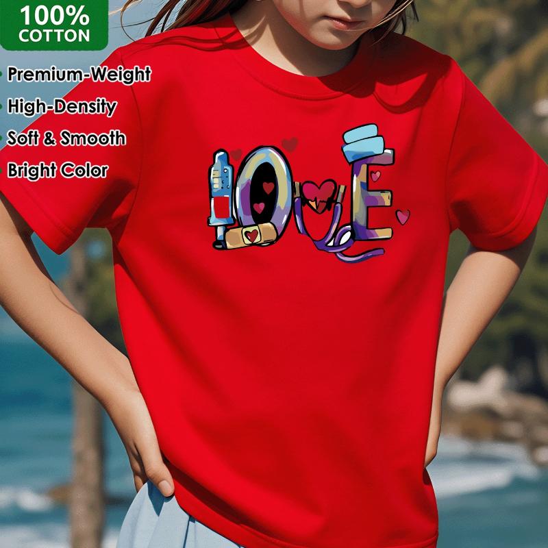 Love Medical Care Heart Stethoscope Syringe Bandage