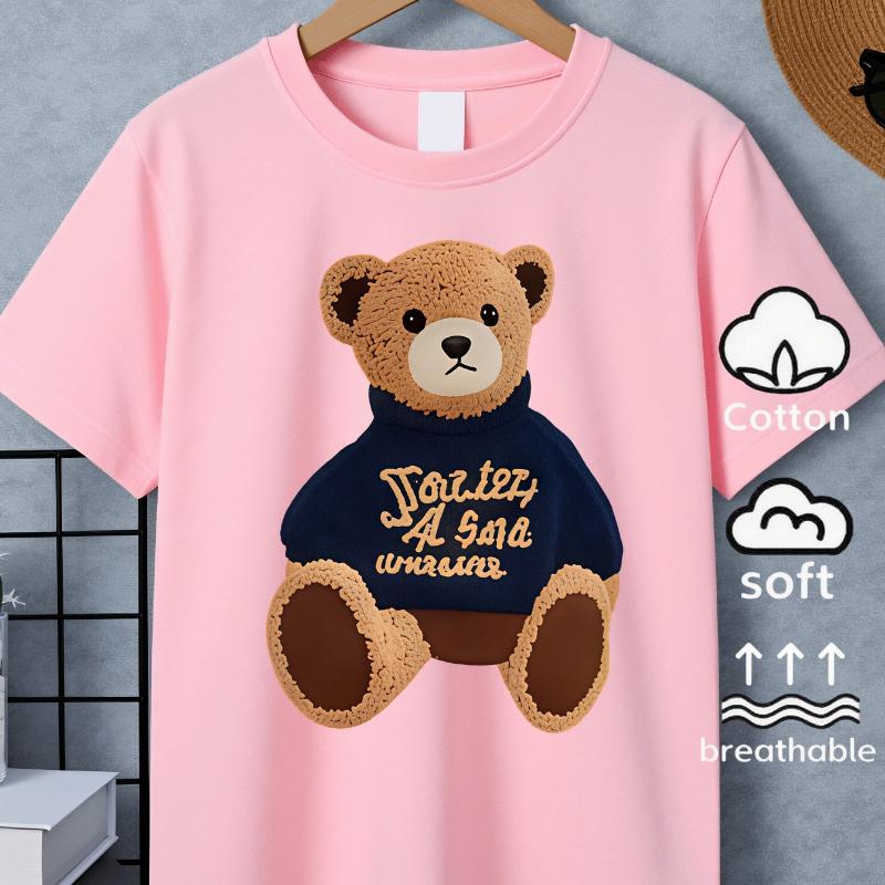 Cute Hans Bear Sweater Text Print